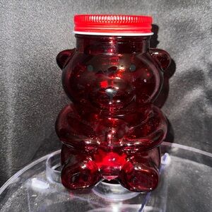 valentine’s Day Glass Bear Container (Red)